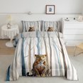 thumbnail image 2 of Erosebridal Leopard Print Bedding Full Comforter Set, Wild Cheetah Down Comforter, 3 Pieces, Microfiber, 2 of 6