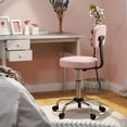 thumbnail image 2 of HOMCOM Adjustable Rolling Stool with Backrest, Faux Leather Stool Chair, 2 of 10