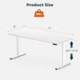 thumbnail image 3 of Dual Motor Standing Desk, Large Stand Up Desk, 71x31 Inches Electric Sit Stand Desk, 4 Memory Preset Adjustable Height Desk Home Office Desks(White), 3 of 14