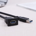 thumbnail image 3 of Cable de montaje empotrado para coche de 1 m/3,3 pies USB3.0 A macho a USB3.0 A hembra de un solo puerto Hugtrwg Nuevos Originales, 3 of 6