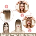 thumbnail image 7 of HAIRRO Hair Toppers for Women Real Human Hair Toppers No Bangs/With Bangs 12 Inch Silk Base Clip in Topper for Women with Thinning Hair Clip In Women Toppers Wiglets Hairpieces for Thinning Hair Brown, 7 of 7