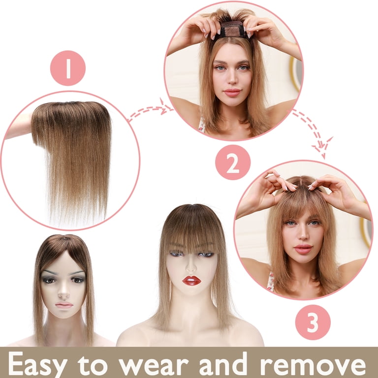 Human Hair Topper 10x12 Base 35g No Bangs for Thinning Hair S-noilite Hair Toppers 10x12cm Women Topper 3.5x9cm Silk  main image 4