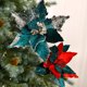thumbnail image 1 of Christmas Simulation Flower Arrangement Red And Green Christmas Flowers Christmas Tree Decoration Accessories, 1 of 7