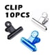 thumbnail image 2 of Clip de 10p de metal plateado negro transparente para papelería, suministros de oficina, clip de papel para el hogar, clip fijo para libros pequeños, clip para tablero de dibujo, 2 of 5