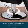 thumbnail image 3 of Sillón de barbería Nanofort robusto ajustable hasta 129 cm Negro, 3 of 10