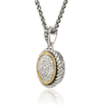 thumbnail image 3 of 925 Sterling Silver Vintage Diamond Chain Necklace, 3 of 4
