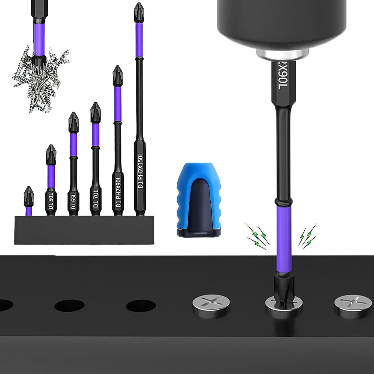 Upgraded High Hardness and Strong Magnetic Bit, D1 Impact Driver Bit Set