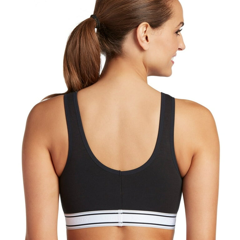 Jockey Women's Bras Retro Stripe Bralette Grey Heather XL