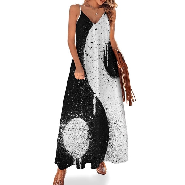 Graffiti Zen Master - Pintura en aerosol yin yang Vestido sin mangas Vestidos de noche Vestido para niñas vestido de fiesta noche