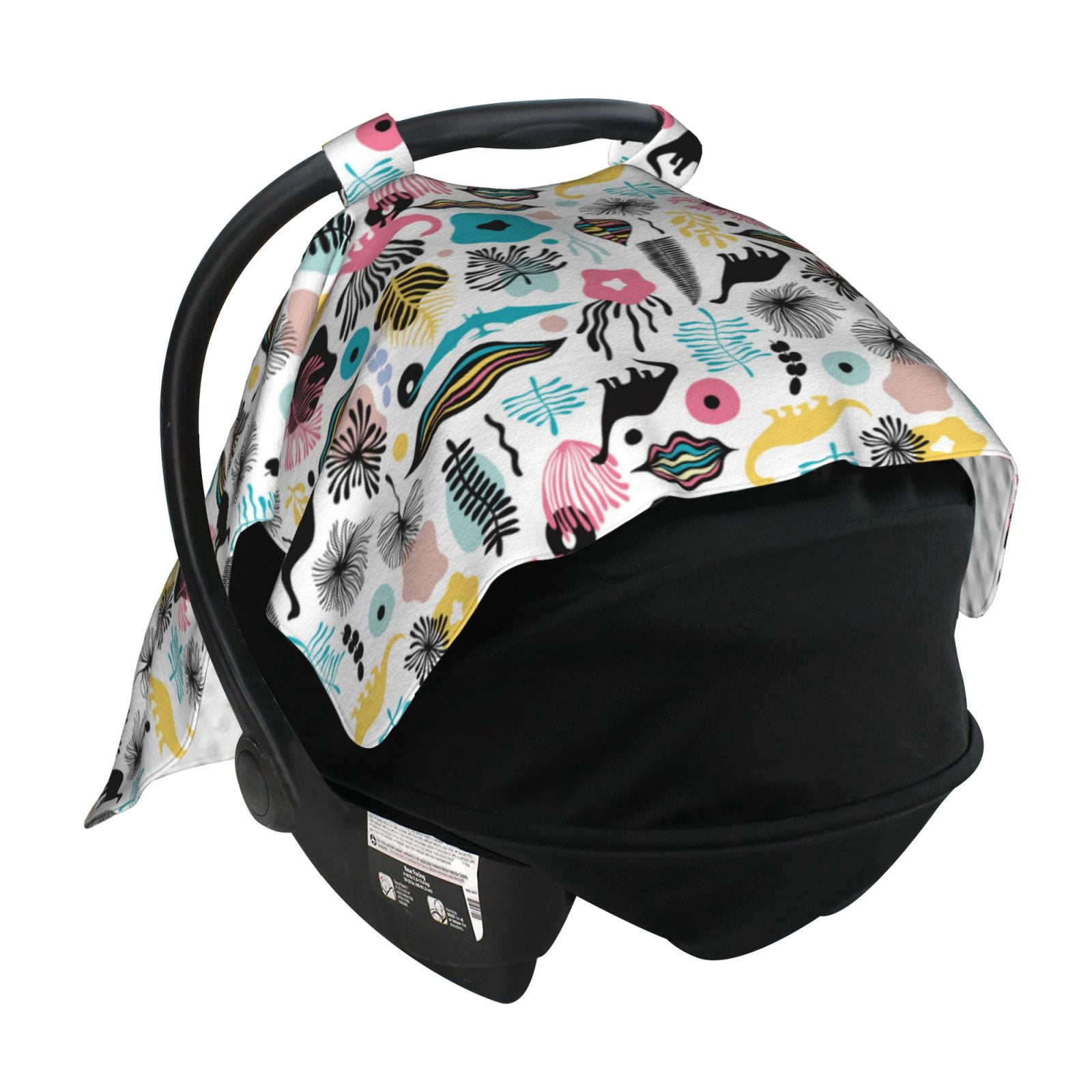 Car Seat Cover Baby - Dinosaur print F Breathable Infant Car Seat Cover for Baby Carseat, Lightweight Comfort Baby Essentials Must Haves Newborn Stuff for Girl Boy