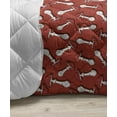 thumbnail image 3 of Mushroom Down Alternative Comforter, Amanita Pattern Leaves Berries Poisonous Plants Cartoon Style, Microfiber Quilt for All Season, 5 Sizes, Burnt Sienna White, by Ambesonne, 3 of 3