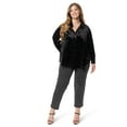 thumbnail image 3 of Jessica Simpson Women's and Women's Plus Romy Velvet Shacket, Sizes XS-4X, 3 of 5