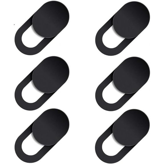 6 Pack Webcam Cover, Privacy and Security Cover for iphone, iPad, Smartphone, Tablet, Laptop Camera Cover for Mobile Black Slim Camera Blocker for Maximum Protection