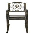 thumbnail image 2 of UBesGoo Metal Mid-Back Rocking Chair, Rustic Black, Iron Rocking Chair for Garden Patio Outdoors, 2 of 7