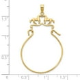 thumbnail image 2 of 14k Gold Horse Charm Holder Pendant Necklace 15.7mm Wide 2.15mm Thick Pendant for Women - 1.4 Grams, 2 of 2