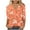 Orange, variant on YUGYXL Women's Fashion Flower Graphic Tees 3/4 Length Sleeve Tshirts Casual V Neck Soft Lightweight Shirts Ladies Tunics Comfy Blouse Holiday Top