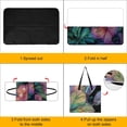 thumbnail image 4 of Iridescent Butterfly Tropical Flowers Rainforest Art Waterproof Picnic Blanket with Foldable Zipper, Suitable for Outdoor Use, Suitable for Travel, Camping, Beaches, Parks, Grasslands, Picnic Blanket, 4 of 8