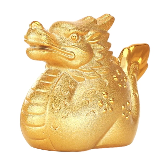 Estatua de dragón chino, figura de dragón de Año Nuevo, adorno de cerámica, recuerdos de dragón Estilo C