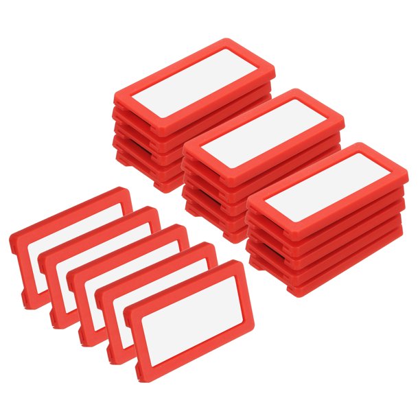 Uxcell 20 Pcs Soportes Magnéticos para Etiquetas, Titular de Tarjeta de Datos de 2.4 x 1.2 Pulgadas