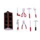thumbnail image 1 of Plantillas de herramientas de caja de herramientas 1: 6 para accesorios de muñeco de bricolaje '' Hugo Caja de herramientas de la figura de acción, 1 of 8
