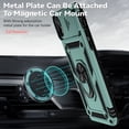 thumbnail image 4 of JTCASES for iPhone XR Case, Heavy Duty Protection Magnetic Car Mount Rotating Stand [Slide Camera Window] Rugged Shockproof Anti-fall Shell for iPhone XR, Darkgreen, 4 of 7