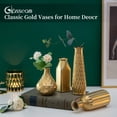 thumbnail image 3 of Jarrón Glasseam Gold para flores, jarrones pequeños de vidrio dorado, 3 of 8