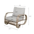 thumbnail image 4 of Ulax Furniture 2 Pieces Aluminum Wicker Patio Club Chairs , Beige, 4 of 8