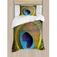 thumbnail image 1 of Funda nórdica Twin, pluma de pavo real con forma de ojo Imagen de cerca, 1 of 6