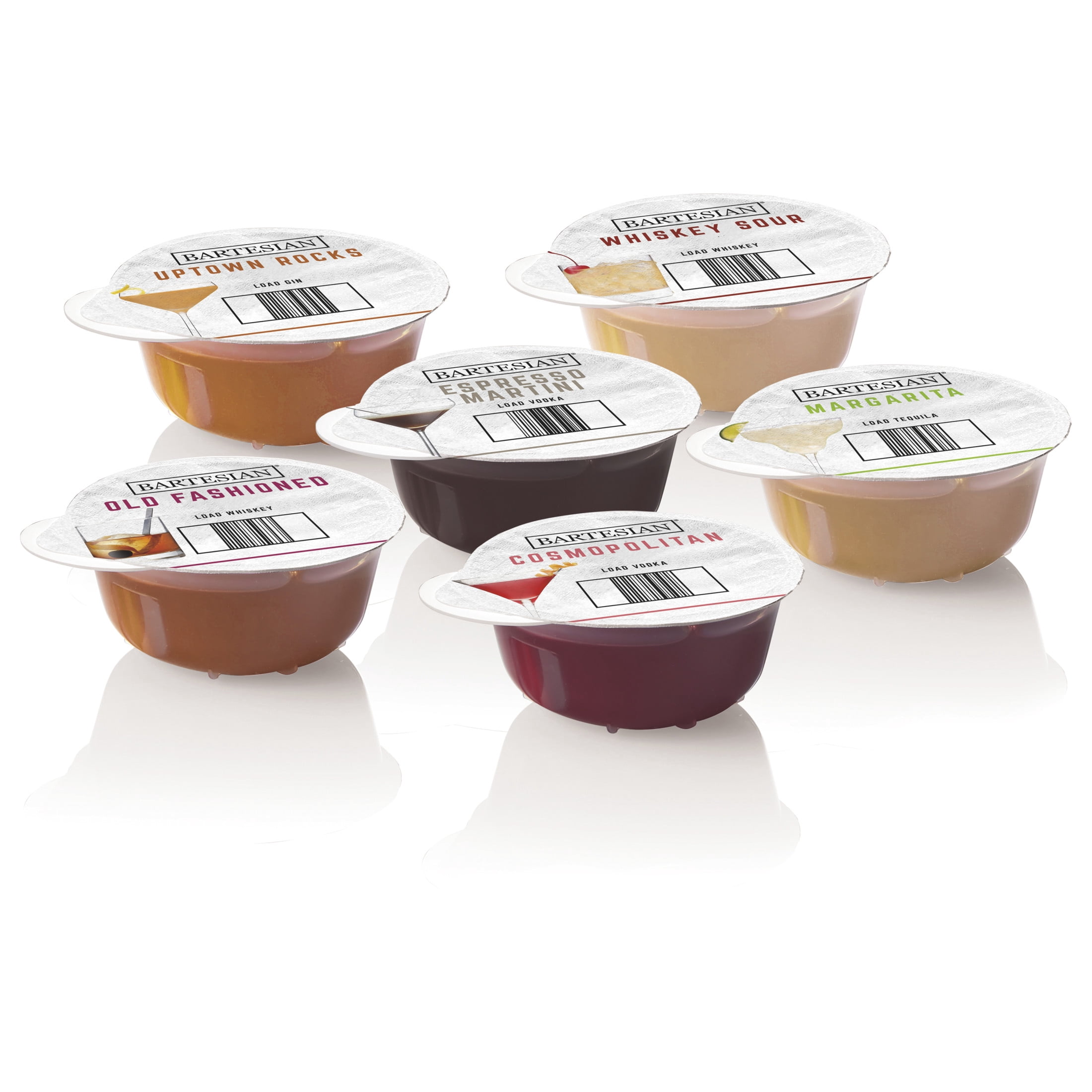 Bartesian Cocktail Mixer Capsules, The Classic Favorites Collection, 6 Pack