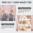 thumbnail image 6 of Fall Pumpkins Leaves Pattern Apron-Garden Aprons for Women with Pockets-Cotton Linen Waterproof Kitchen Cooking Gardening Aprons Adjustable for Kitchen,Cooking,BBQ and Salon 33"x27", 6 of 7