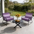 thumbnail image 6 of Outdoor Patio Cushion Covers 4 Pack Purple Patio Chair Cushion Covers with Ties and Zipper Gradient Stripes Modern Waterproof Outdoor Seat Cushion Covers for Patio Furniture 24"x24", 6 of 9