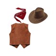 thumbnail image 2 of inhzoy Kids Boys Girls Western Cowboy Cowgirl Vest Cosplay Jacket 3pcs-Type-B-Brown02 14, 2 of 6