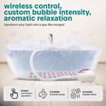 thumbnail image 3 of SereneLife Bubble Bath Mat – Portable Spa with Adjustable Intensity, Waterproof LED Light, Pillow & Remote Control for Ultimate Relaxation (Pink), 3 of 7