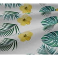 thumbnail image 5 of oneOone Cotton Jersey Green Fabric Tropical Hibiscus Floral Quilting Supplies Print Sewing Fabric By The Yard 58 Inch Wide, 5 of 6