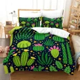 thumbnail image 5 of 2024 Chic Cactus Bedding Set For Kids Teen r Cartoon Green Plants Succulents Duvet Cover Nature Art Floral Comforter Cover, 5 of 7