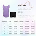 thumbnail image 7 of inhzoy Kids Girls 2 Piece Gymnastics Outfits Sleeveless Ballet Dance Leotard Athletic Biketard Unitard with Shorts Set Purple 12, 7 of 7