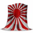 thumbnail image 6 of Japanese Flag Blanket Soft Cozy Warm Throw Blanket for Couch, Plush Fuzzy Flannel Fleece Blankets for Sofa, Red Flag Retro Abstract Bed Blankets Lightweight Gifts for Women, 50"x80", 6 of 9