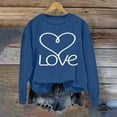thumbnail image 5 of Ounisa Womens Valentines Sweatshirt Love Heart Graphic Print Pullover Casual Long Sleeve Valentine's Blouse Top, 5 of 5