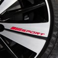 thumbnail image 2 of Car Wheel Hub Decals Reflective Rim Stickers Sport Tire Lettering Racing Decoration Universal Fit Waterproof Vinyl 4 Pieces Red, 2 of 4