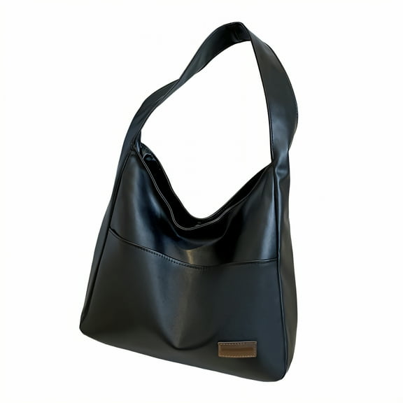 GASTROPOD Leather Handbags for Women,Soft Leather Bags for Women,Compact Shoulder Bag,Black