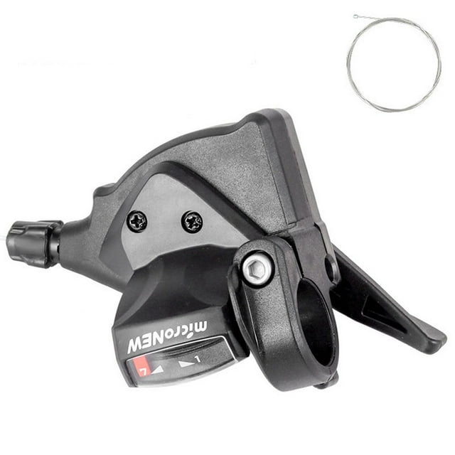 MYG for Bike Shifter 7 Speed Finger Dial Split Lever Transmission for Bicycle Components Lightweight High Strength Sensitive Shifting Smooth Operation Black