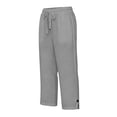 thumbnail image 6 of Cotton Linen Capri Pants for Women Elastic Waist Drawstring Buttoned Split Hem Cropped Trousers Loose Fit Casual Pants , #02 Gray, 3XL, 6 of 8