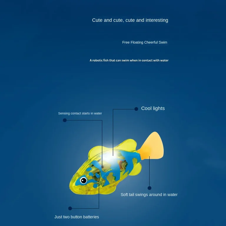 Cat Toys Interactive Robot Fish LED Lighted Water Activated Cat