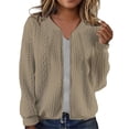 thumbnail image 1 of Women's Long Sleeve Oversized Zip Up Hooded Sweatshirt Casual Jacket With Drawstring And Pockets, 1 of 5