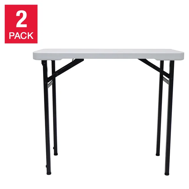 Star Elite Table Pliante Robuste Polyvalente 86,4 cm (2,8 Pi), Lot de 2 – Durable et Polyvalente