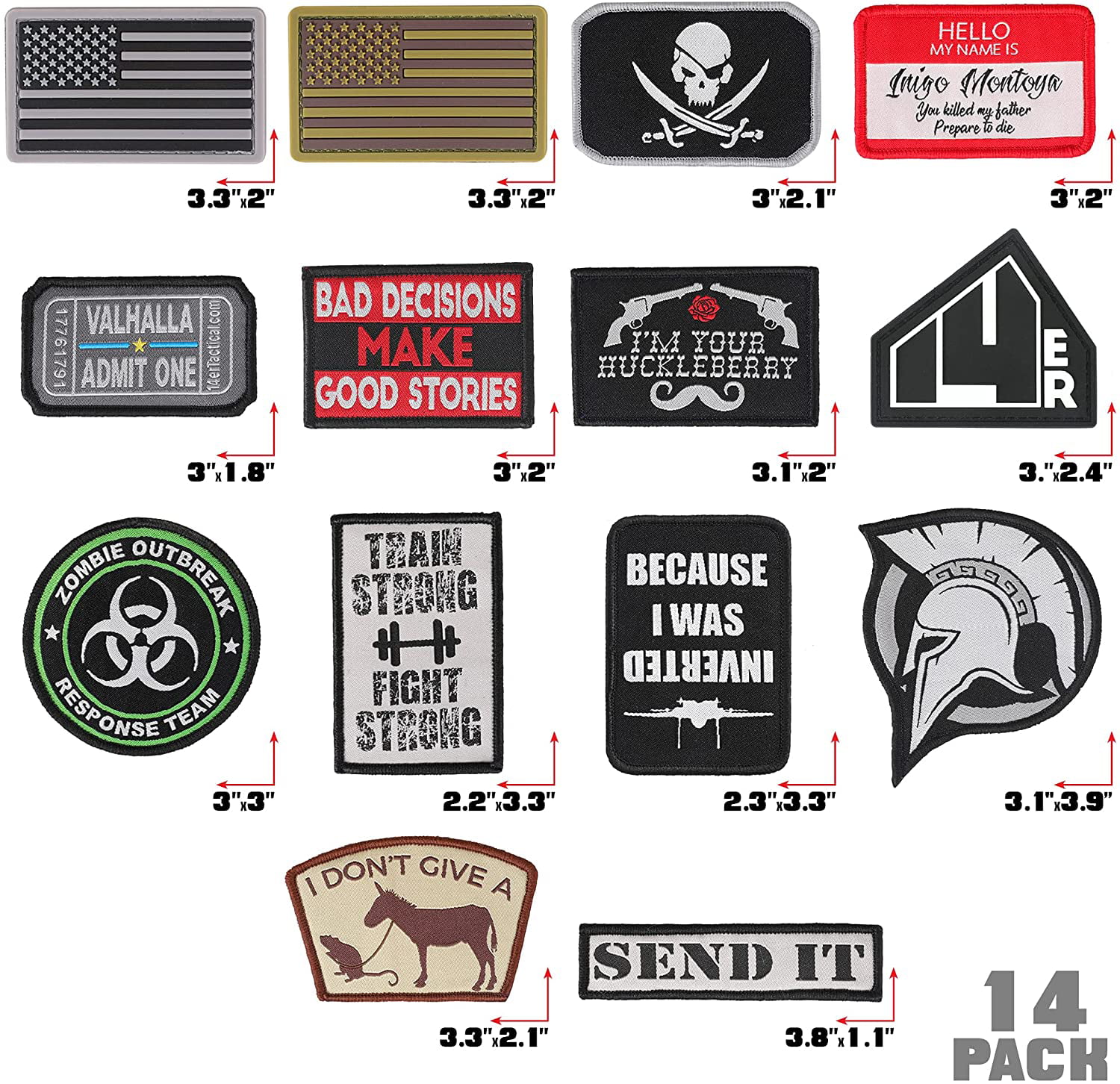14er Tactical Morale Patches | Embroidered Military Patches Hook & Loop  Funny Tactical Patches for B…See more 14er Tactical Morale Patches 