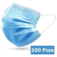 thumbnail image 1 of Cubrebocas Tricapa 100 piezas Onmedics Termosellado Plisado Mascarilla Color Azul Paquete con 100  Piezas, 1 of 5