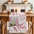 thumbnail image 2 of Table Runner 36 Inches Long for Kitchen Dining, Happy Easter Dresser Scarf Farmhouse, Dining Table Decorations for Wedding/Parties, Pink Spring Gnomes Eggs Flower Branch Rabbit 13 x 36 In, 2 of 8