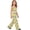 Beige., variant on Stried Summer 2 Piece Set for Girl,Cami and Wide Leg Pants,1-10 Years Striped Cami Vests Top Flared Pants Set