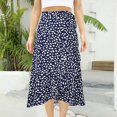 thumbnail image 2 of Vestido con estampado de flores a la moda para mujer Falda con diseño de arrugas irregulares de frenillo de una pieza de cintura alta Wmkox8yi  FGJ2184, 2 of 4